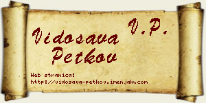 Vidosava Petkov vizit kartica